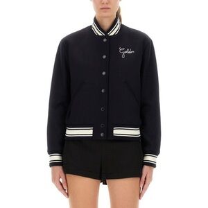 New Golden Goose Dirce Navy Cropped Bomber
Jacket Size 40 IT